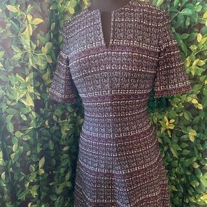 St.John Knit dress black blue career women ladies sz 2